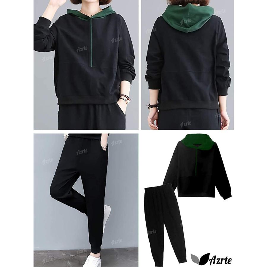 定番人気 アズルテ セットアップ 夏 春 フード付き スウェット上下 ジャージ上下 ズボン パーカー プルオーバー ジャージ 長袖 レディースファッション ジャージ Difusoresacusticos Com Ar