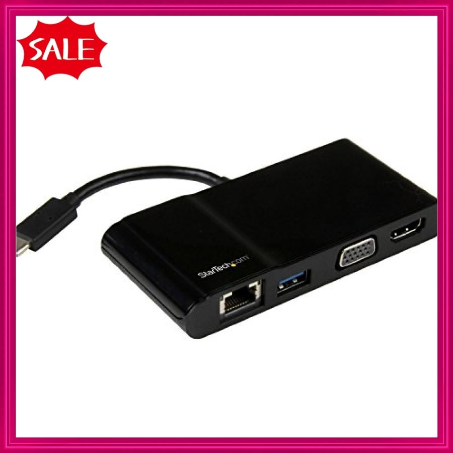 素晴らしい価格 Startech Com Usb Type C接続マルチアダプター 4k Hdmi Vga対応ミニドッキングステーション Usb 3 0 ハブ ギガビット有線lan Usbハブ Acte Paris Org