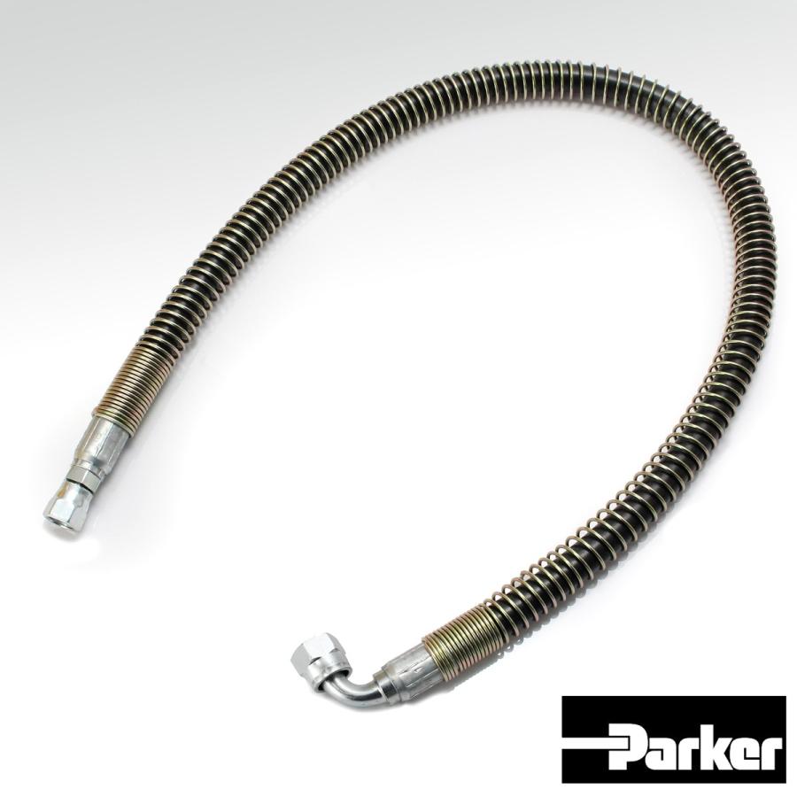 パーカー Parker 油圧ホース 1/4 (421-4) 全長1000mm 耐圧19.0Mpa/2750Psi 保護スプリング付 GZ115