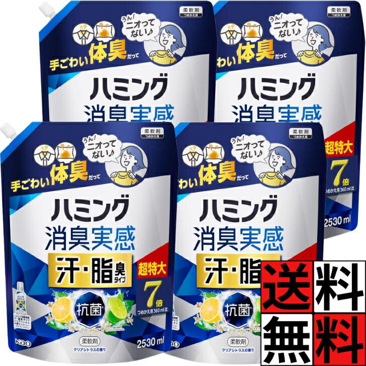 ハミング 消臭実感 柔軟剤 詰め替え 大容量 洗濯 汚れ きれい 清潔 体臭 超特大 部屋干し スポーツ 加齢臭 服 花粉 シワ 消臭 タオル 汗 脂臭 タイプ シトラス…（Yahoo!・SHOPYPP2号店）