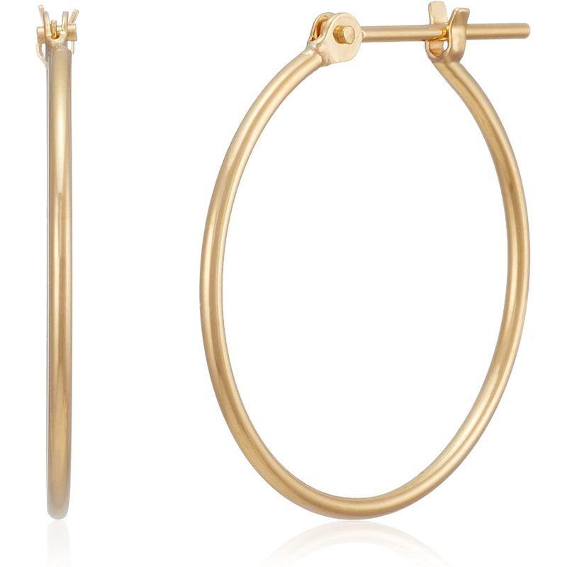 エステール ESTELLE K18 イエローゴールド フープピアス(L) 0202-1788-0011-0000 ファッション 腕時計、アクセサリー レディースアクセサリー