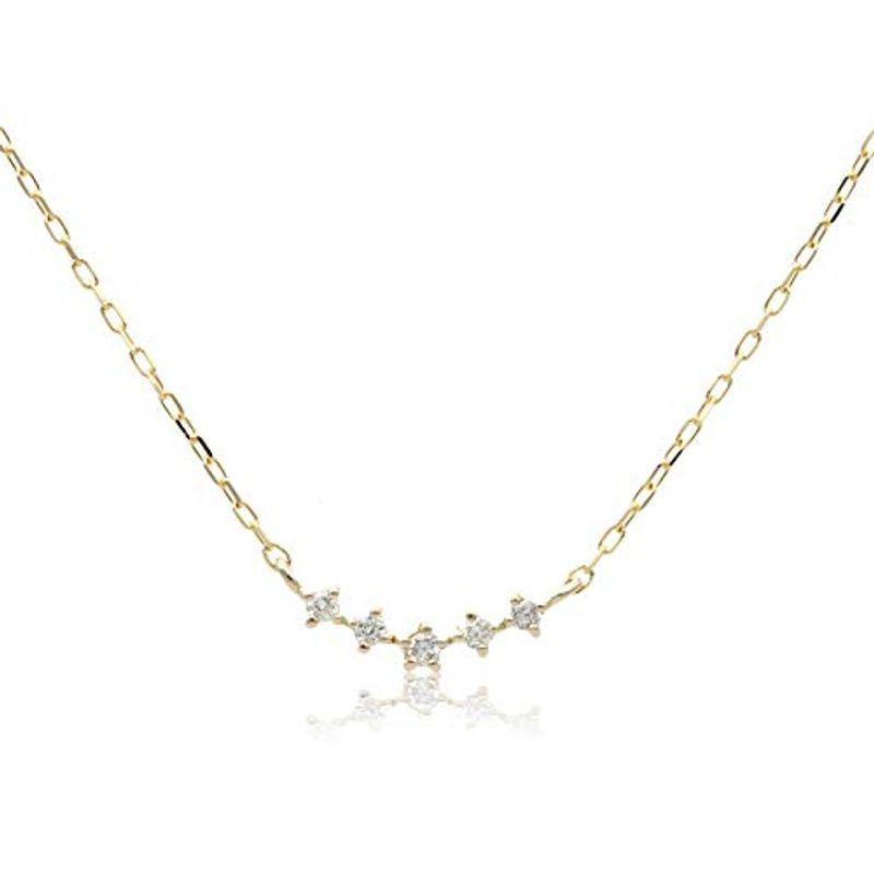 L&Co (エルアンドコー) ペーパーバッグ&ペーパーボックス付 K10 横並び ダイヤモンド ペンダント ネックレス 66-7605 エルアンドコー ペーパーバッグ&ペーパーボックス付 K10 横並び ダイヤモンド ペンダント ネックレス