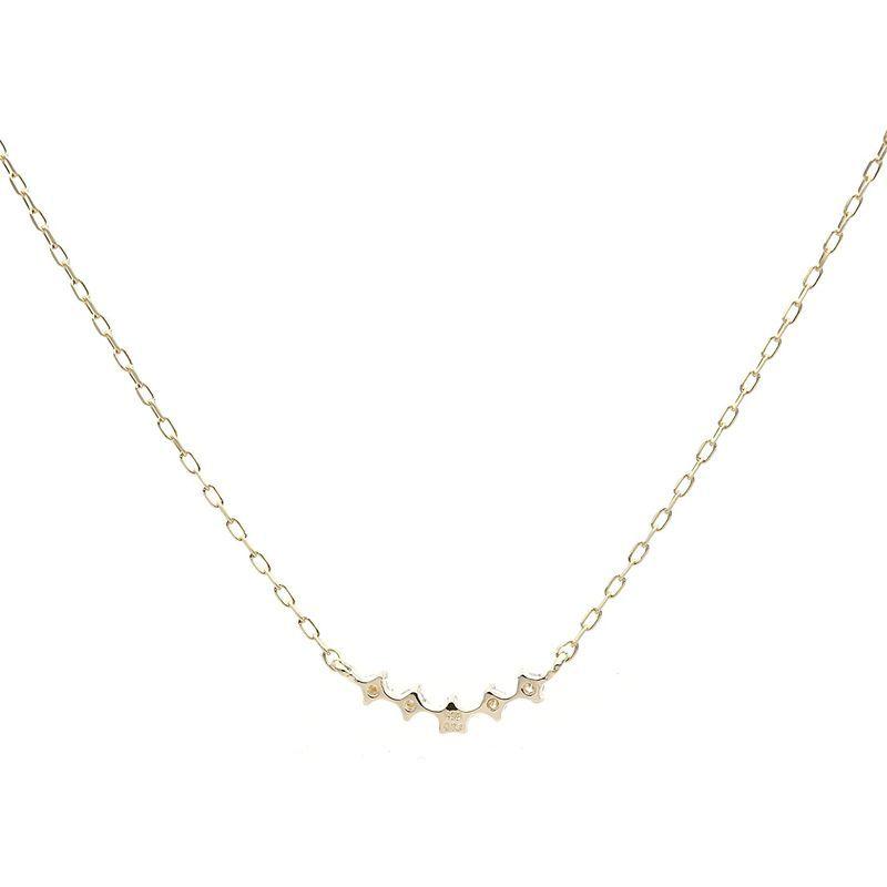 L&Co (エルアンドコー) ペーパーバッグ&ペーパーボックス付 K10 横並び ダイヤモンド ペンダント ネックレス 66-7605 エルアンドコー ペーパーバッグ&ペーパーボックス付 K10 横並び ダイヤモンド ペンダント ネックレス