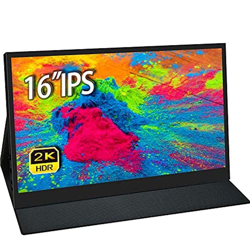 2K モバイルモニター 16インチ モニター 解像度2560*1600 IPSパネル3mm