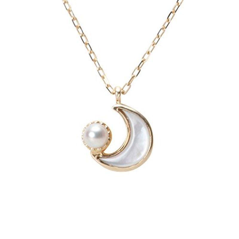 Baby Moon マザー オブ パール ペンダント K10 ネックレス レディース ギフトラッピング済み