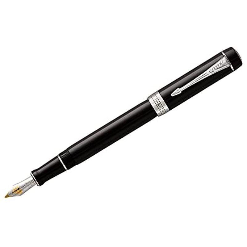 最新作の センテニアル ブラックCT クラシック デュオフォールド 万年筆 パーカー ペン先F 並行輸入 PARKER 筆記具 DUOFOLD 細字 ボールペン