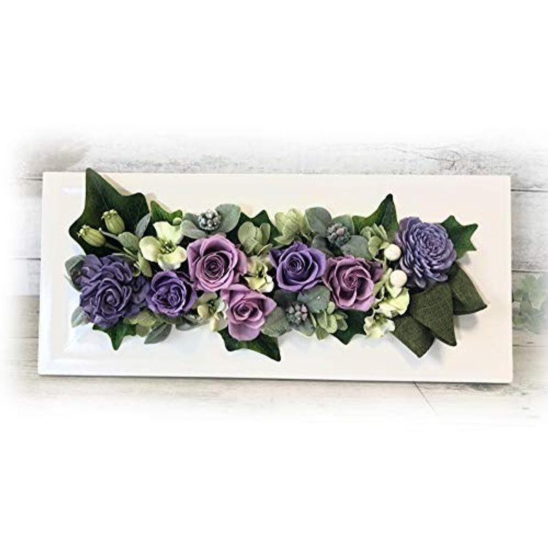 Lulu S ルルズ プリザーブドフラワー フレーム 写真立て フォトフレーム アレンジ デジタルフォトフレーム 写真立て サイズ 店 サイズ 幅30cm 高さ13cm 奥行き5cm 幅30cm 高さ13cm 奥行き5cm フレームアレンジパープル Ytネットショップ L