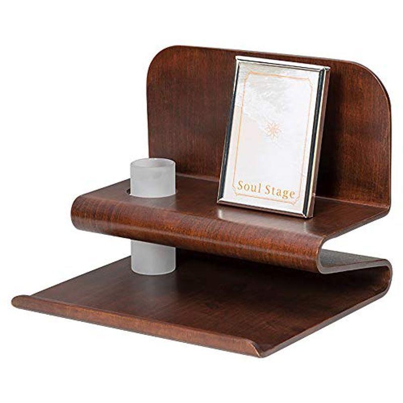 ソウルステージ 供養台 Ｒ アール ダークブラウン 置き台 木製 手元供養 フォトスタンド フォトフレーム メモリアルステージ パーソナル仏
