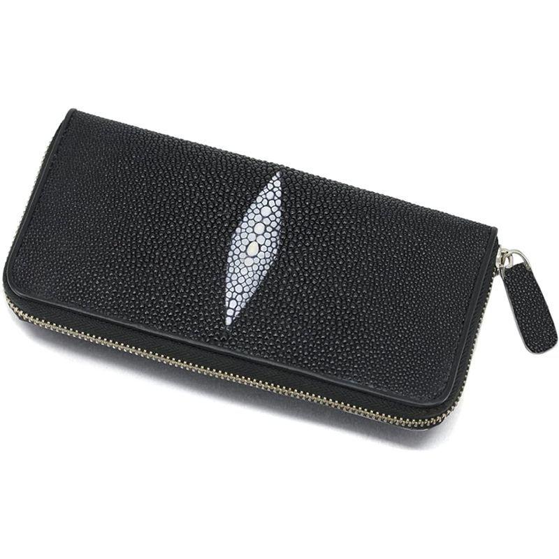 vericto スティングレイ 財布 エイ 革 長財布 ガルーシャ 内側 牛革 本革 レザー ラウンドファスナー ウォレット 黒 ブラッ スティングレイ 財布 エイ 革 長財布 ガルーシャ 内側 牛革 本革 レザー ラウンドファスナー ウォレット 黒 ブラッ