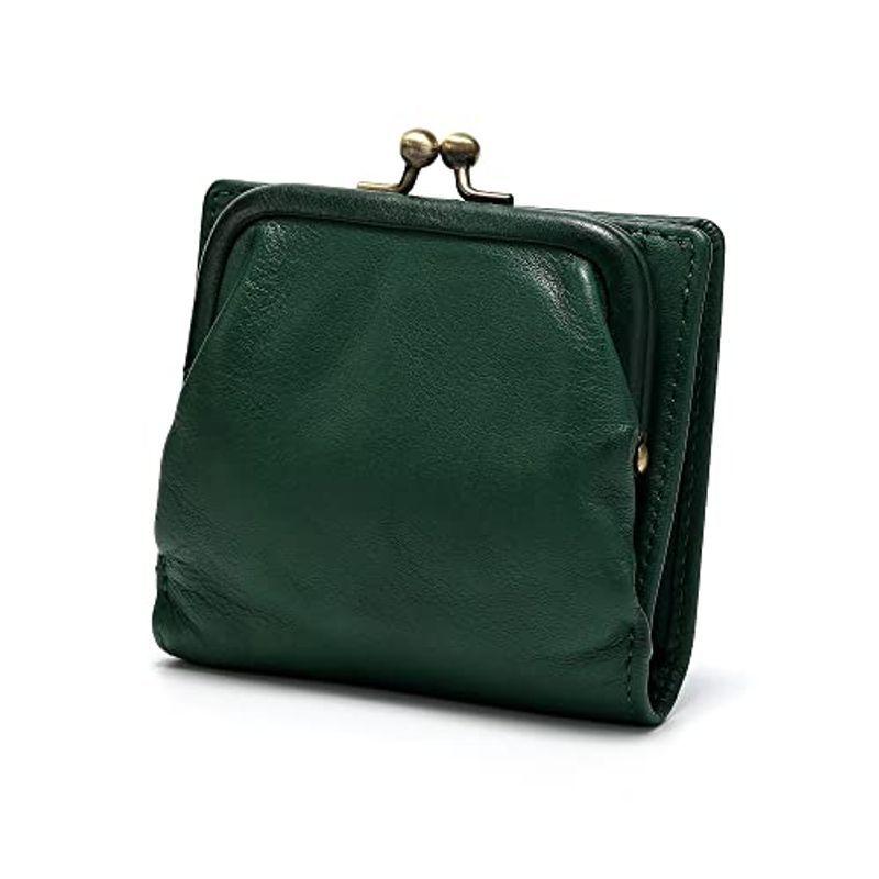 Ijun財布 二つ折り レディースファッション レディース 財布 帽子 ファッション小物 その他財布 がま口 小銭入れ付き 植物タンニンなめし牛革 ビンテージ加工 プレゼント ヴィンテージ カジュアル 店 Ytネットショップ