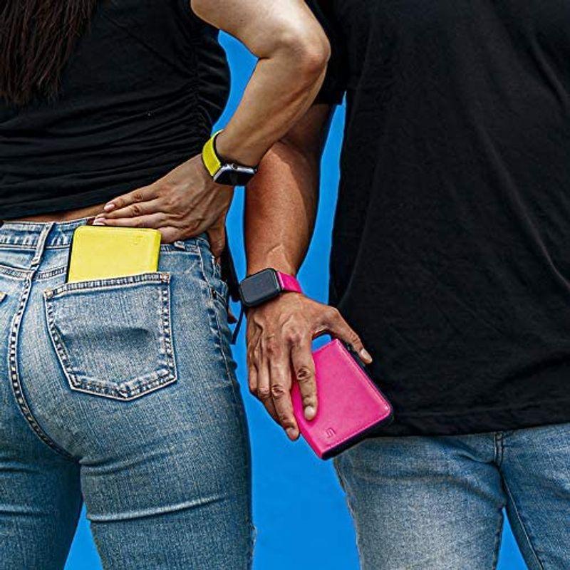 GRAMASL字ファスナー 財布 コンパクト Neon Pink/Black 本革 小銭入れ シュランケンカーフ コンパクト コンパクト 財布 Neon Pink/Black 本革 小銭入れ シュランケンカーフ