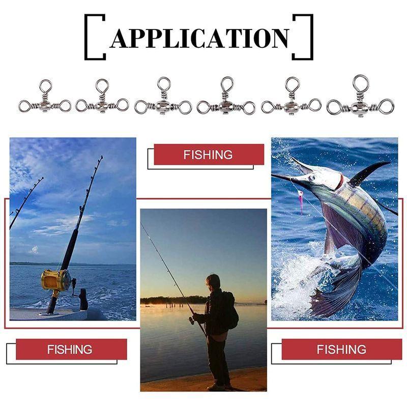 SUPERFINDINGS 120個 三方サルカン 三又サルカン 釣りタックル Yターン3ウェイフィッシングスイベル トリブルサルカン バレ