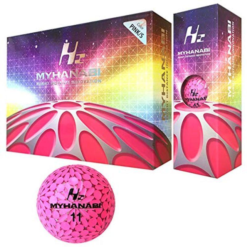 Myhanabi H2 店のmyhanabi マイハナビ ゴルフボール ゴルフボール ピンクシルバー Ytネットショップ H2