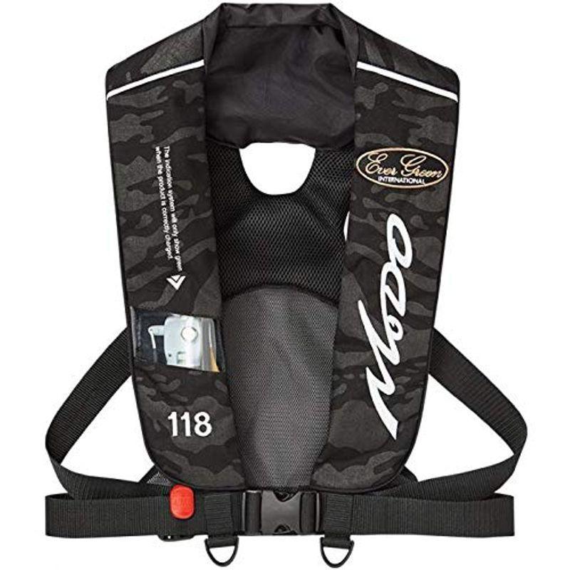 エバーグリーン(EVERGREEN) インフレータブルジャケット タイプ5 モードブラックカモ