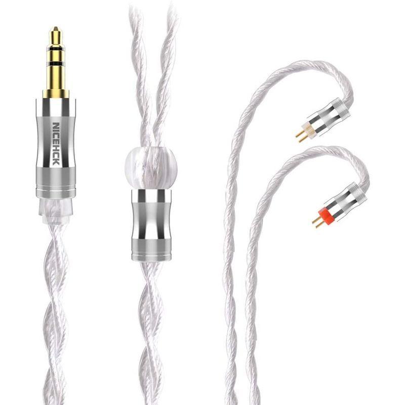 【訳あり・新品】 NICEHCK WhiteCrane 4芯 イヤホンケーブル 銀メッキ古河PCUHD銅3.5mm 0.78 2Pin 金属製コネクタ リケー 【E1923399802】(11604円)