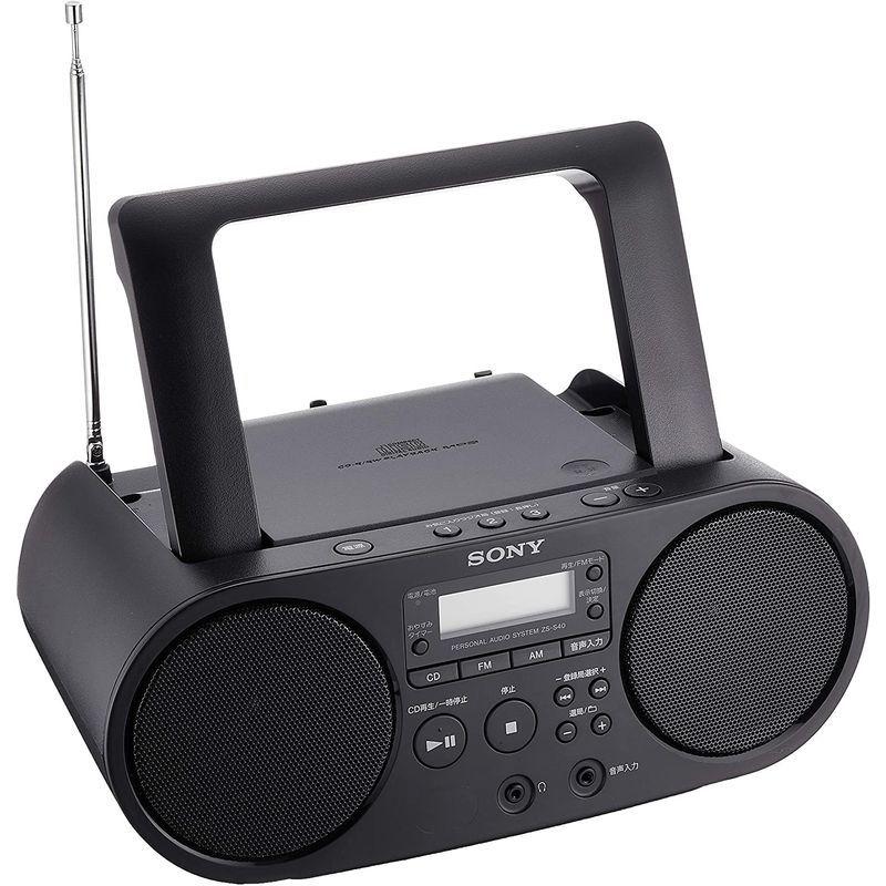 ソニー CDラジオ ZS-S40 : FM/AM/ワイドFM対応 ブラック ZS-S40 B ZS S40 CDラジオ FM/AM/ワイドFM対応 ブラック