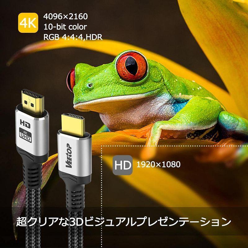 4K HDMIケーブル 3ｍ ハイスピード アップグレード版 Hdmi2.0規格 4K 60Hz 2K 144Hz 4096×2160p AVケーブル 