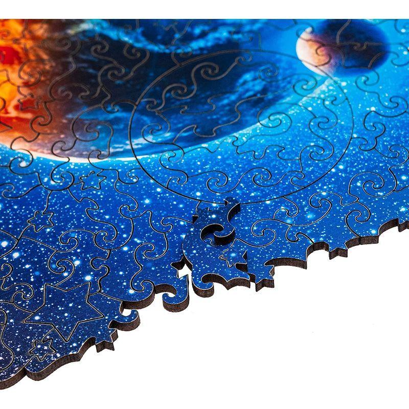 Unidragon 木製パズル ジグソー 大人と子供への最高のギフト ユニークな形のジグソー ピース コスモス プラネット アース 31 X パズル 迷路ゲーム