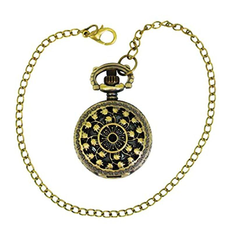 Petite Marie DD MDD対応 アンティーク風 ゴールド透かし細工が美しい飾り懐中時計 ケース直径約2.5cm ツタ