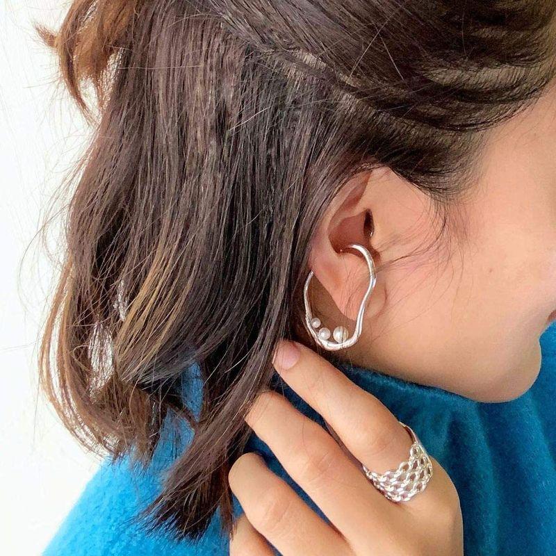 エル・エー・エイチ イヤーカフ HS6E0078H PF FORM シルバー イヤーカフ(片耳用) イヤーカフ エー エイチ HS6E0078H PF FORM シルバー 片耳用