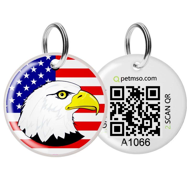 Anzir QRドッグ タグ 犬 と 猫 小型犬用 ネーム タグ と ペット タグ GPS ペット ID タグ と 犬 ID タグ と 犬