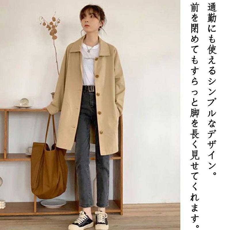 トレンチコート レディース スプリングコートロング丈 薄手 春コート 