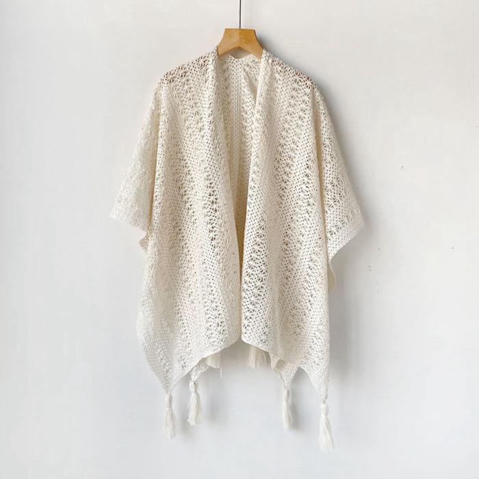 カーディガン　ケープ　ショール ショール レディース 夏 羽織り 透かし編み カーディガン風 ケープ