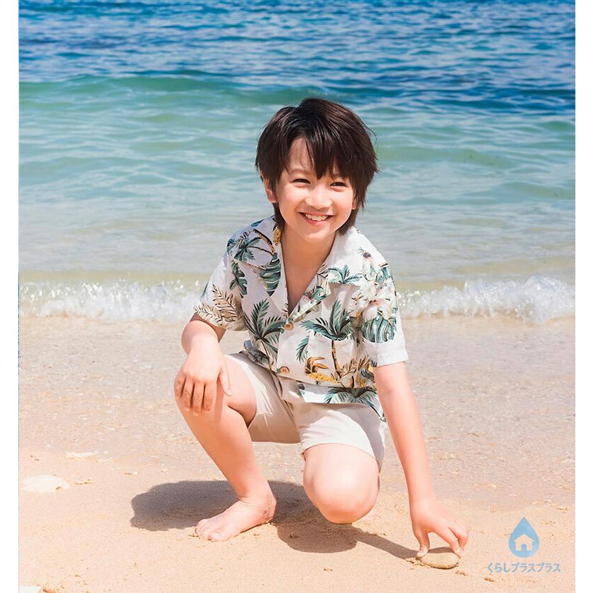 3点セット　TWO PALMS ムームー チュニック　アロハシャツ　リンクコーデ リンクコーデ 親子 セット 夏 親子ペアルック 赤ちゃん アロハシャツ