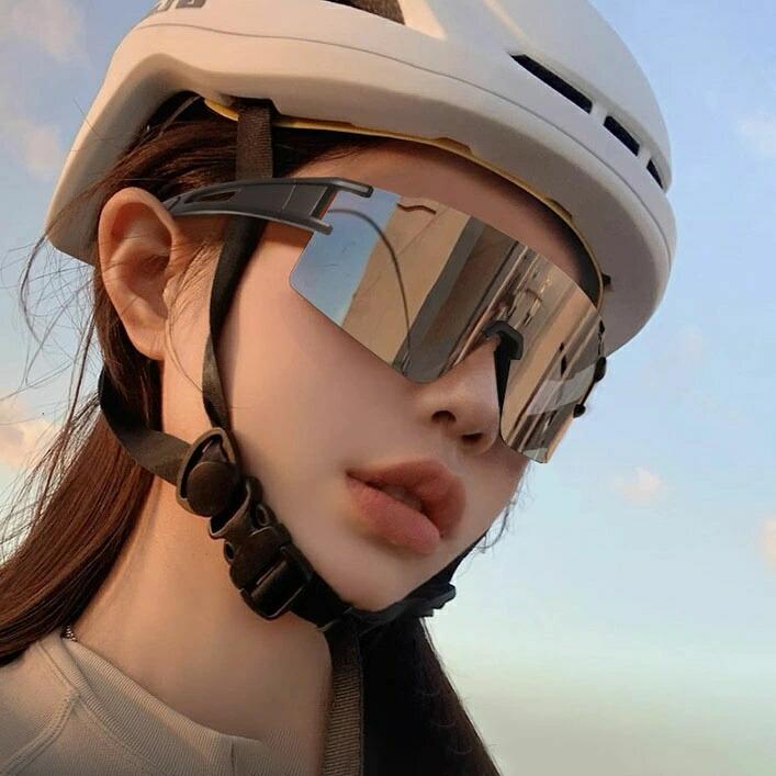 フレームレス 超大レンズ 偏光サングラス TACレンズ 強力紫外線カット