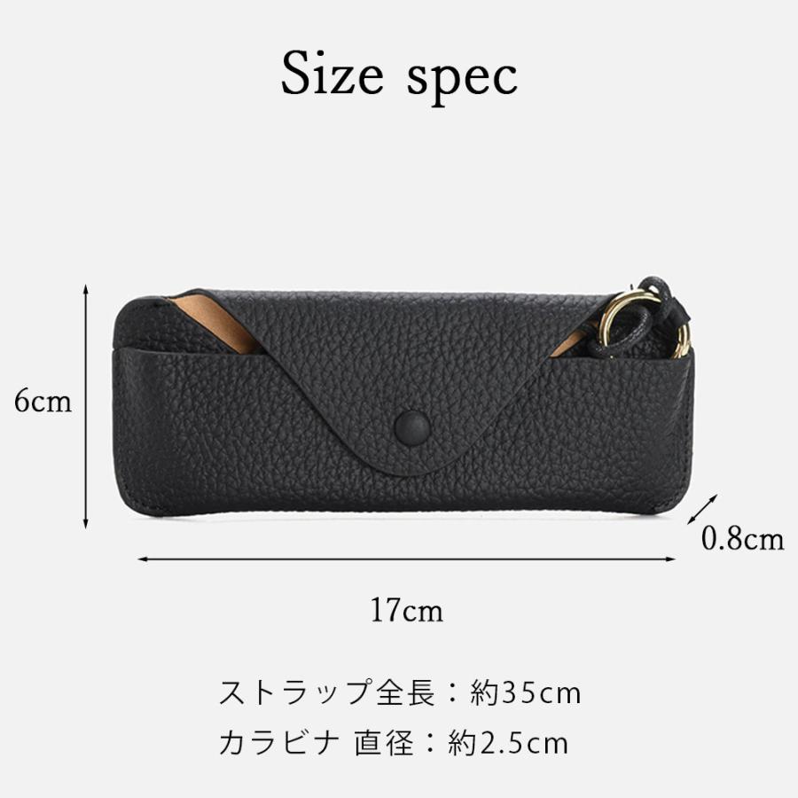 メガネケース 眼鏡ケース 本革 牛革 レザー ストラップ付き 首掛け