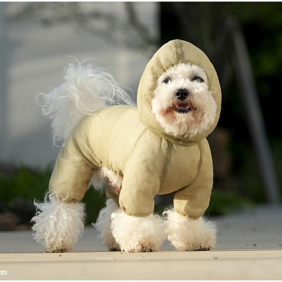 犬服 ドッグウェア メッシュロンパース つなぎ カバーオール 防虫 虫よ