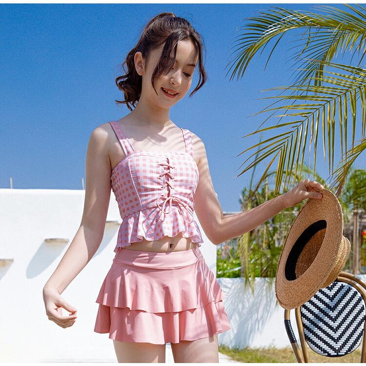 子供 水着 セパレート 女の子 キッズ水着 タンキニ スカート付き