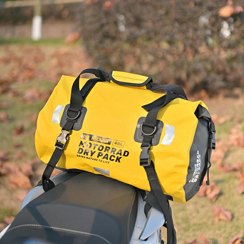 バイク シートバッグ 66L 48L 大容量 バイク用 ツーリングバッグ 防水