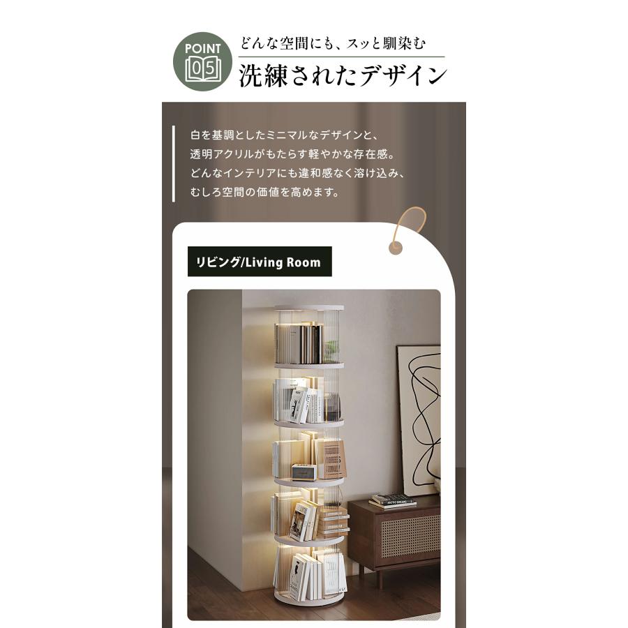 回転式本棚 回転絵本ラック 回転本棚収納ラック 360度回転 2段 3段 4段
