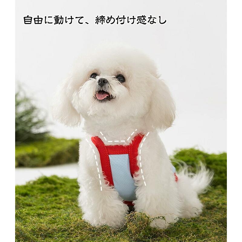 冷感 犬服 キャミソール ノースリーブ タンクトップ 帽子付き Dカン