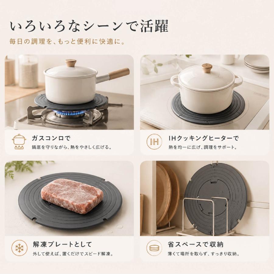 熱拡散プレート ガスコンロ用 直火ガード 焦げ付き防止 熱ムラ軽減
