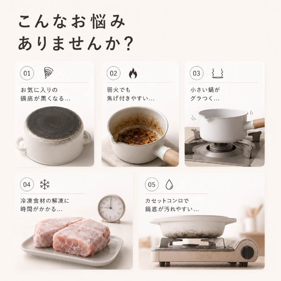 熱拡散プレート ガスコンロ用 直火ガード 焦げ付き防止 熱ムラ軽減