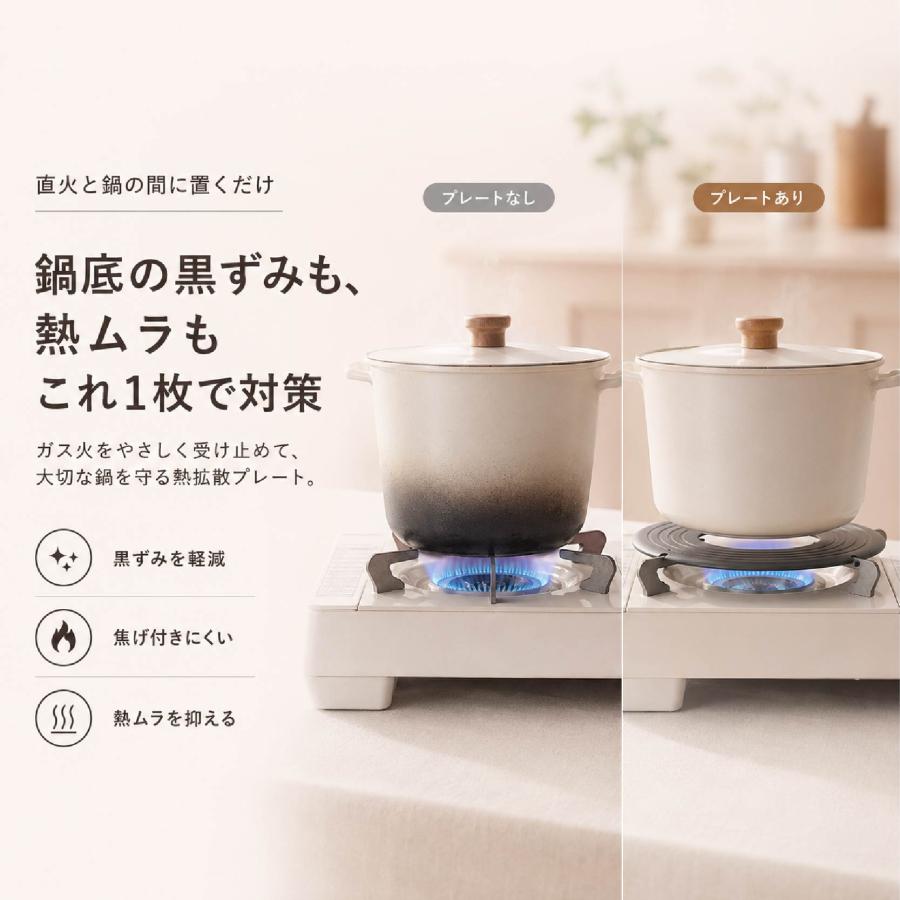 熱拡散プレート ガスコンロ用 直火ガード 焦げ付き防止 熱ムラ軽減