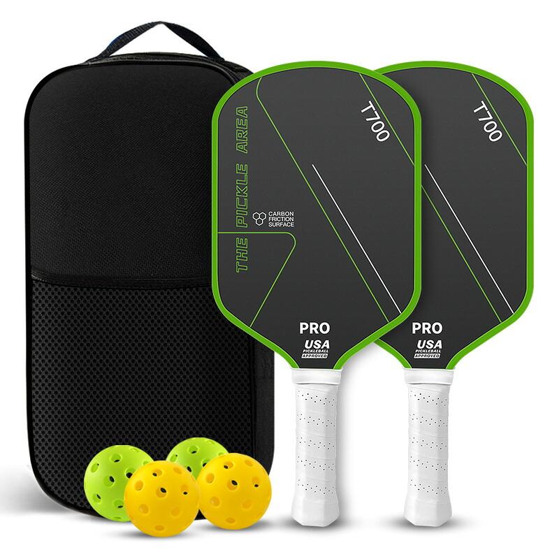 2個セット ピックルボール パドル AGASSI T700カーボンファイバー 3 ピックルボール ラケット パドル 2本セット T700カーボン 225g 軽量