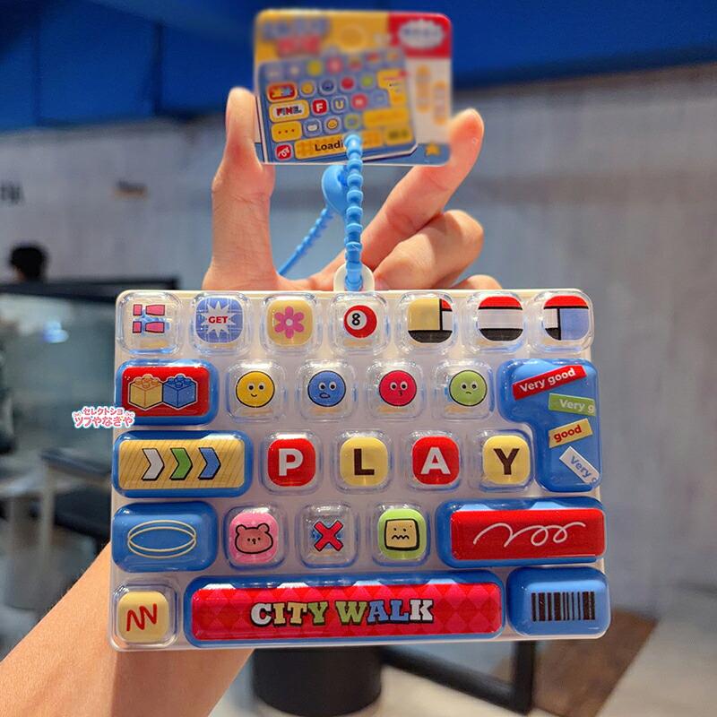 キーボードキーホルダー 26キー ミニキーボード プッシュトイ フィ
