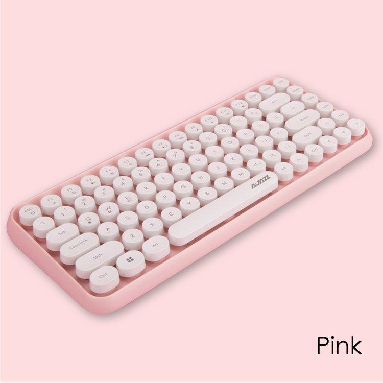 Ajazz ブルートゥース タブレット用キーボード かわいい レディース