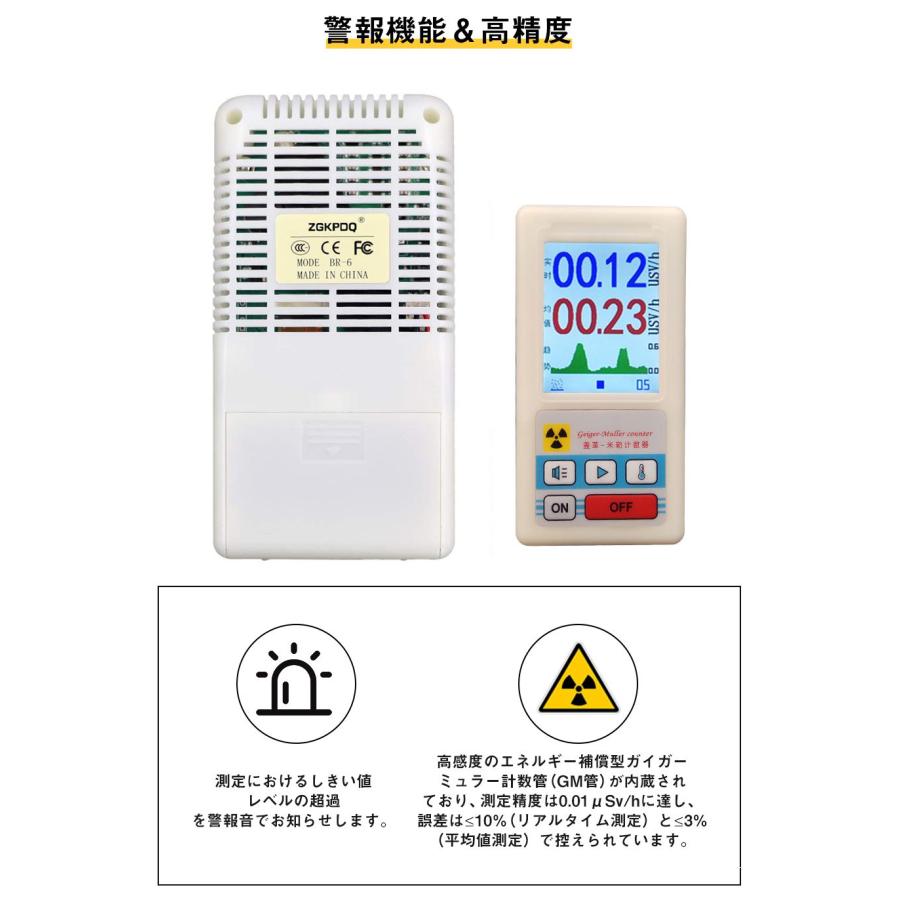 核放射線測定器 ガイガーカウンター 高精度 β線/γ線/X線測定 警報機能