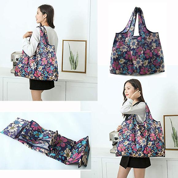 エコバッグ2枚セット 折りたたみ 買い物袋 大容量 防水 おしゃれ トートバッグ 軽量でポータブル 人気 bb2848 |  | 12