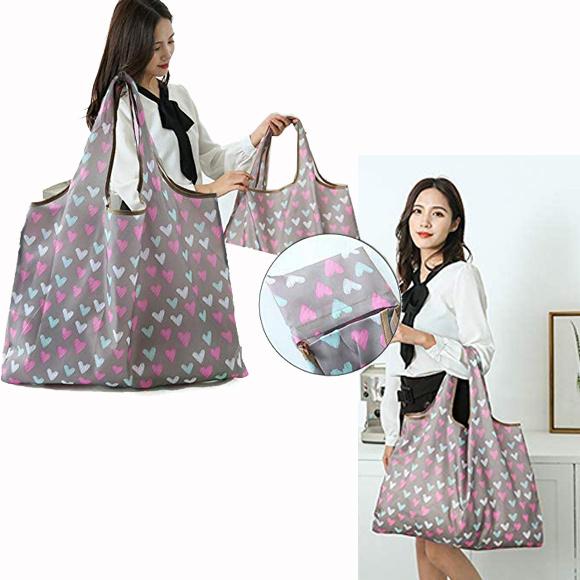 エコバッグ2枚セット 折りたたみ 買い物袋 大容量 防水 おしゃれ トートバッグ 軽量でポータブル 人気 bb2848 |  | 13