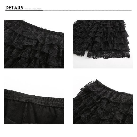 レディース ペチパンツ ペチコート キュロット ショート 8段 レース フリル インナー 下着イベント ch1073 |  | 12