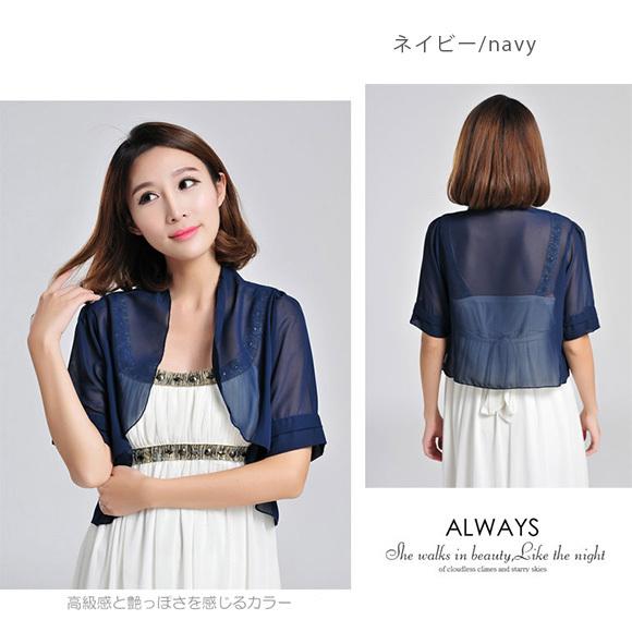 レディース ボレロジャケット シフォン パーティ シースルー 春夏　ch1448 |  | 18