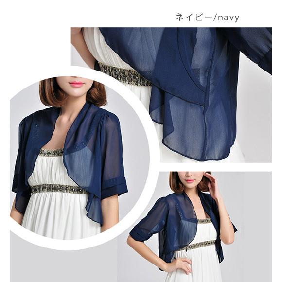 レディース ボレロジャケット シフォン パーティ シースルー 春夏　ch1448 |  | 19