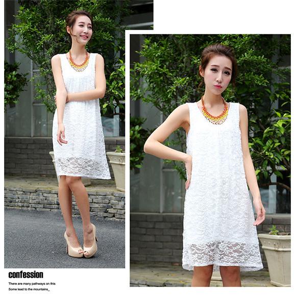 レディース ワンピース レースワンピース タンクトップワンピース ノースリーブ 総レース タイト パーティー 着痩せ 清楚　春夏 ch1632 |  | 05