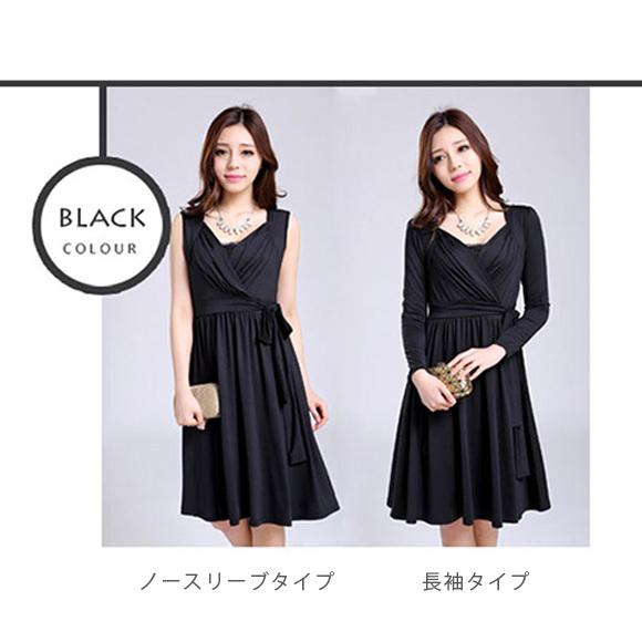 レディース ワンピース カシュクール リボン ウエストリボン 結婚式 華やか パーティ イベント　春夏秋 ch1706 |  | 16