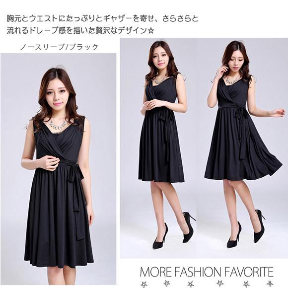 レディース ワンピース カシュクール リボン ウエストリボン 結婚式 華やか パーティ イベント　春夏秋 ch1706 |  | 06